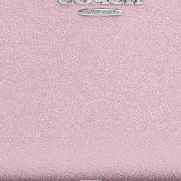 Coach Leather Metallic Pink Long Zip Around Wallet Bag Purse - Picture 9 of 11